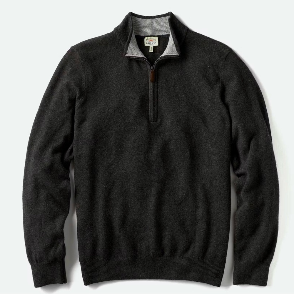 Faherty Men’s Quarter Zip Sweater